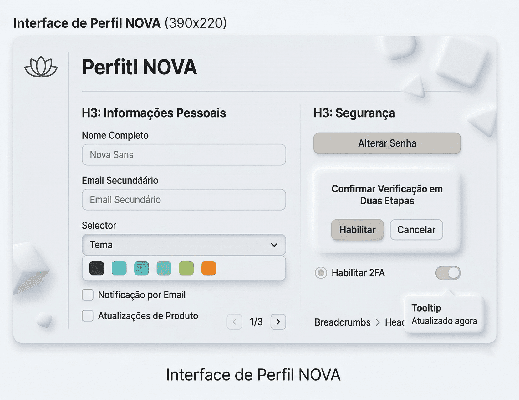 Nova Design System tela 2